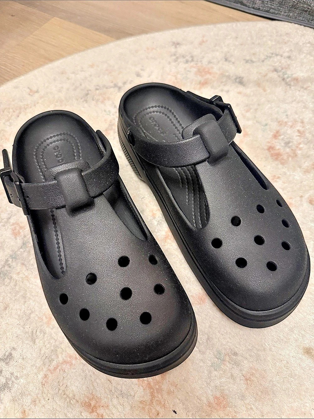 Crocs Stomp Mary Jane Black Clogs